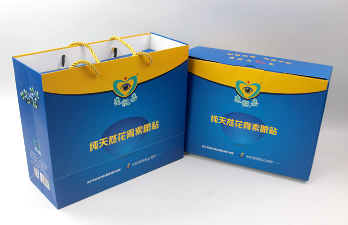 哪里可以做禮盒包裝？護眼神器亮視嘉護眼貼禮盒包裝+手提袋套裝出自長沙印刷廠